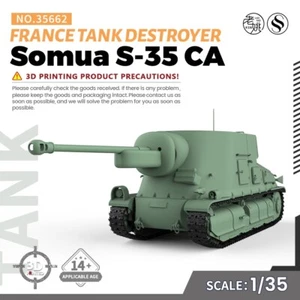 SSMODEL 662 V1.9 1/35 Kit Francia Somua S-35 CA Tanque Destructor Segunda Guerra Mundial - Imagen 1 de 5