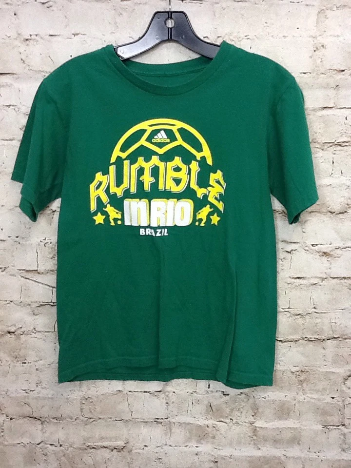 Camiseta Adidas Verde The Go-To "Rumble In Rio Brazil" Gráfica Niños Talla L* Foto 1 de 4