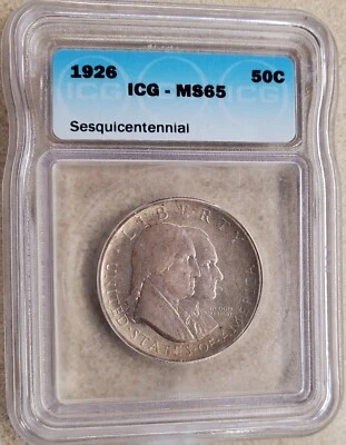 1926 Sesquicentennial Classic Commemorative Silver half Dollar - Image 1 of 2