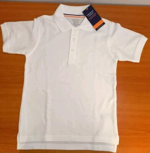 French Toast Boys Short Sleeve School Uniform PIQUE Polo Shirt White Sz S6/7 - Picture 1 of 4