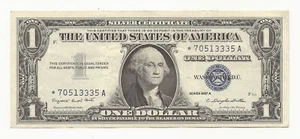1957-A $1 Dollar Bill Silver Certificate STAR Note FREE SHIPPING VG/F Or Better - Picture 1 of 2