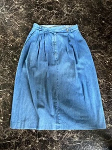 Vintage Talbots Petites Jeans Denim MIDI Rock 8 Petite David Brooks Prairie - Bild 1 von 4