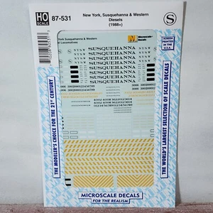 New York Susquehanna Western Railroad Diesel 1988+ Calcomanía a microescala 87-531 HO - Imagen 1 de 3