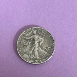 1918-P WALKING LIBERTY HALF DOLLAR  AU DETAILS 50C SILVER COIN C - Picture 1 of 5