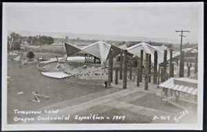 RPPC 1959 Oregon Centennial Expo - Tomorrow Land  P909  PC3004 - Foto 1 di 2