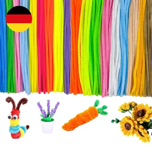 Pfeifenreiniger Basteln Set, Bunt, 30cm*6mm, 200 Stück, Mehrfarbig, 6 mm, 200 Gr - Bild 1 von 7