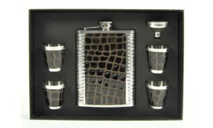 Edles Flachmann Taschenflasche Edelstahl Flachmann mit Becher als Geschenk No 07 - Bild 1 von 6
