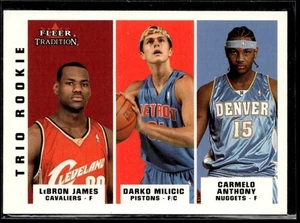 LeBron James / D Milicic / Carmelo Anthony 2003-04 Fleer Tradition #291 Rookie - Picture 1 of 2