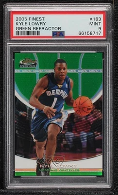 2005 Topps Finest 2006-07 Rookie Green Refractor /129 Kyle Lowry #163 PSA 9 Estado perfeito - Imagem 1 de 2