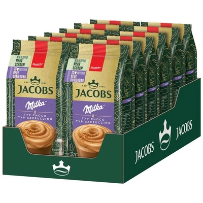 JACOBS Löskaffee TYP CHOCO CAPPUCCINO 12 x 400 g Beutel mit Milka®* Geschmack - Bild 1 von 4