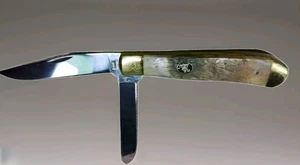 Rams Horn Steel Warrior Trapper Pocket Knife.  Item# Sw-108rhrne New #109 - Picture 1 of 8