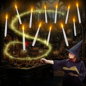 Paquete de 12 velas flotantes con varita remota sin llama, velas colgantes mágicas, L... - Imagen 1 de 7