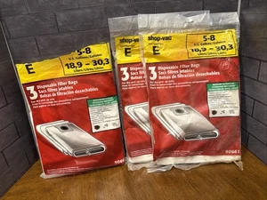 Genuine Shop-Vac Type E 90661 Disposable Filter Bags 5 to 8 Gallon  LOT of 11 - Picture 1 of 7