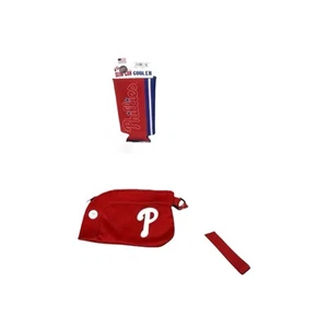 2 Philadelphia Phillies Souvenirs Red Wristlet Can Beverage Sleeve Cooler New - Picture 1 of 6