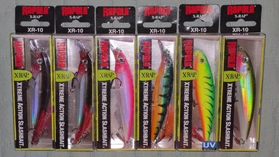 ❗️LOTE DE 6❗️ RAPALA XRap XR10 Crankbait Señuelos Bass Truut Slash Baits XR10 4" Foto 1 de 3