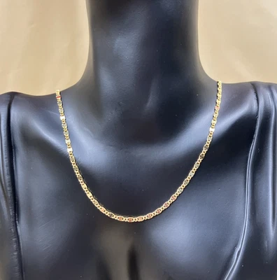 Collar de eslabones espejo Giani Bernini 18 pulgadas Chapado en oro de 18kt nuevo con etiquetas PVP $115 Foto 1 de 4