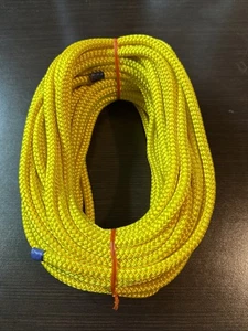 1/4" x 50 ' Coil Premium Yellow / Gold Double Braid Nylon Rope - Made USA - Picture 1 of 2