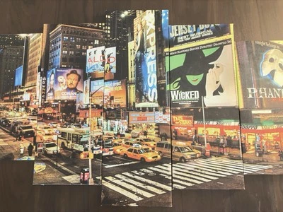 Arte de pared en lienzo multimarco - Paisaje urbano New York Times Square - Decoración moderna Foto 1 de 4