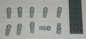 LEGO NUEVO Eje Gris Azulado Claro con Bola (10x) 4211375 Ladrillo 2736 - Imagen 1 de 1