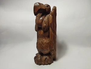 Figura de buitre tallada a mano. Aprox. Estatua de pájaro de madera de 11,81". Hecho a medida - Imagen 1 de 17