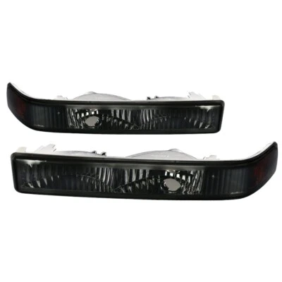 For 98-04 Chevy S-10 Pick Up Blase Chrome Housing Turn Signals Smoked Lens Amber Foto 1 de 3
