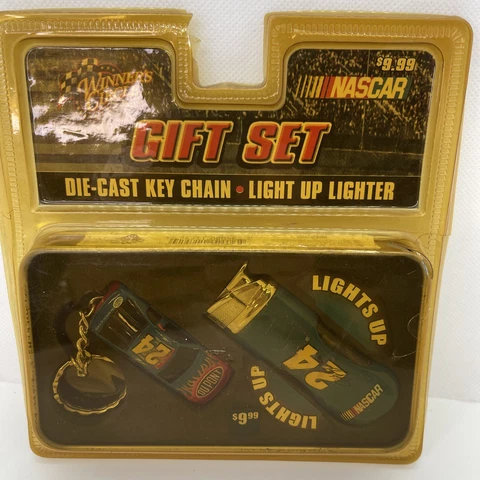 Nascar Jeff Gordon #24 Lighter Lights Key Chain Set Vintage Cover