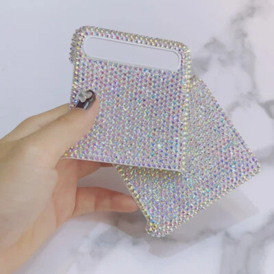 Brillante Brillo Clase A Cristales Diamantes AB Color Iridiscente para Samsung Z Flip Foto 1 de 4