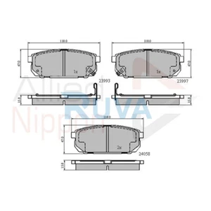 Fits Kia Sorento 2002-2011 2.4 2.5 CRDi 3.3 3.5 Ruva Rear Brake Pads Set - Picture 1 of 2