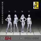 4pc 1/64 Sexy Girls Mini Scene Props Figures Model unpainted 3D printed model