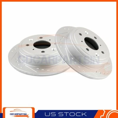 Rotores de disco trasero de freno ranurados para Honda Civic 1992-1995 1,5 L 90-91 Prelude 2,1 L Foto 1 de 2