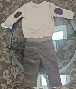 NWT Boys Sweater Size 12 M Carmel & Brown Pants (Straight / Stretch) MSRP $25 - Picture 1 of 7