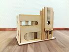 Dollhouse Miniature 1:144 Scale Kit House Art Deco Style 4 Rooms Easy Build