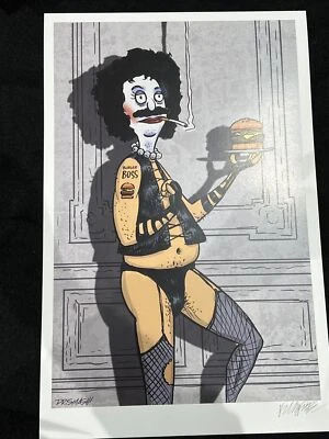 Dr. FrankenBurger Rocky Horror Picture Show art signed print Rare! Bob Belcher