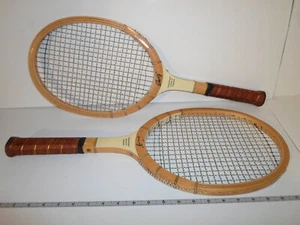 Lot of 2 Elaine Mason **Wood** Tennis Racquets **Shorty** Training Vintage - Picture 1 of 12