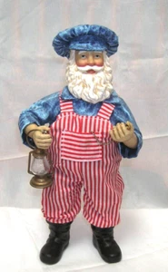 Possible Dreams-Clothtique-Santa-Right On Time-Railroad Engineer-Watch/Lantern - Picture 1 of 5
