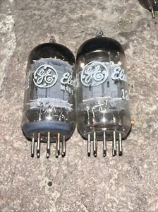 One Pair of 12AX7 Tubes, By GE NOS Ratings Preamp Audio Guitar Fender Amp - Picture 1 of 6