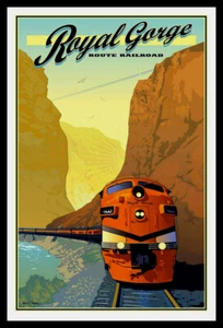 Royal Gorge Colorado Train Travel Poster Canvas Print Fridge Magnet 11x16 Large - Picture 1 of 2