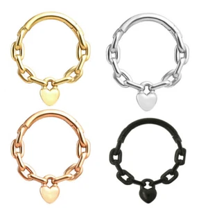 1,2mm Silber Gold Clicker Segment Ring Kette Schloß Scharnier Ohr Helix Septum - Bild 1 von 9