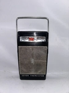 Vintage 1960 Channel Master #6516 7-Transistor Black Case Radio - Made in Japan - Picture 1 of 2
