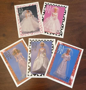 5 Barbie Fashion Trading Cards-Brides ‘59, ‘63, ‘67, ‘76, ‘77. 1st Edition - Picture 1 of 8