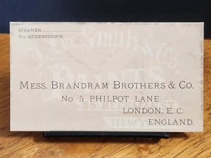 Brandram Bros. & Co.., London, England Dampfgarer Werbung. Cover Postgeschichte A1 - Bild 1 von 2