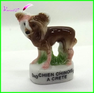 Feve Les Races de Chien Dog Edition Atlas " Le Chien Chinois à Crète " #A17 - Imagen 1 de 2