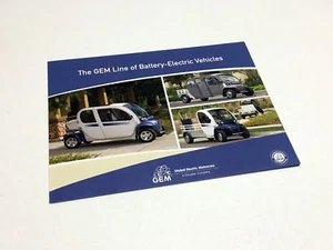 Automóviles eléctricos GEM e2 e4 e6 eS 2008 eL XD folleto de línea completa - Imagen 1 de 1