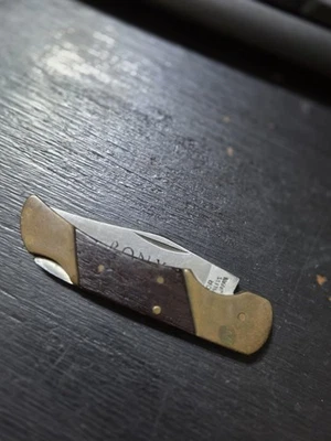 复古 Valor 锁折叠口袋樱桃/黄铜刀,不锈钢刀片 — 第 1/4 张图片