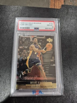 1999 UPPER DECK GOLD RESERVE KOBE BRYANT #101 PSA 8 LOS ANGELES LAKERS - Image 1 of 2