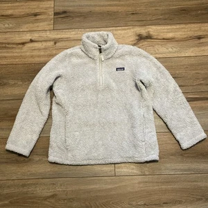Kids Patagonia Los Gatos 1/4 Zip Jacket SZ XL (14) Fleece Gray Pullover Logo - Picture 1 of 12