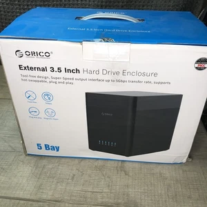 ORICO 5 Bay 3.5'' Hard Drive Enclosure USB3.0 to SATA3.0 Magnetic-type HDD Case - Zdjęcie 1 z 4