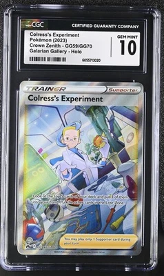 Colress's Experiment #GG59 CGC 10 - 2023 Pokemon Crown Zenith Galarian Gallery - Image 1 of 2