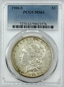 1900-S Silver Morgan Dollar. PCGS MS63 - Picture 1 of 4