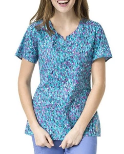 Preowned Carhartt Extra Large Scrub Top Dr Nurse Vet Tech Medical SZ M (8-10) - Picture 1 of 6